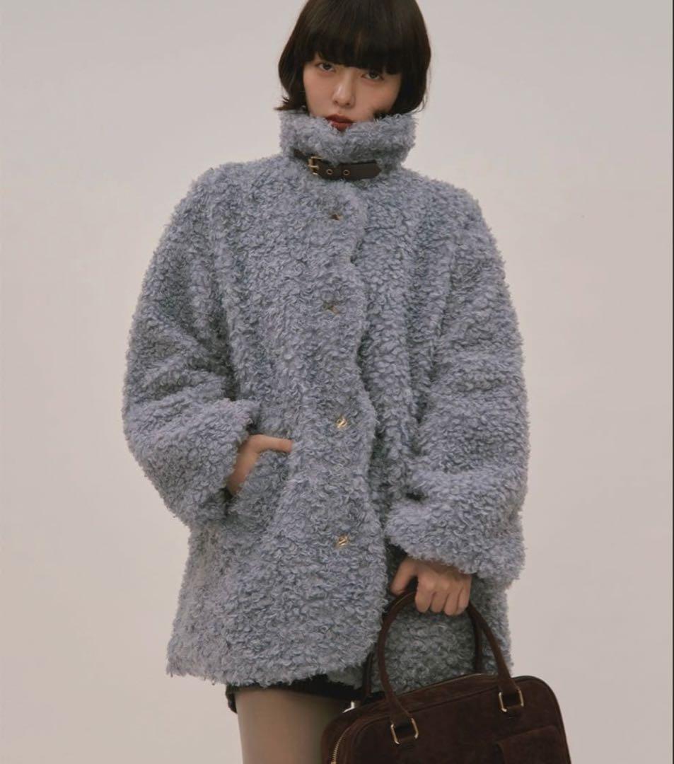 loin nuit ニュアンスボタンプードルコート