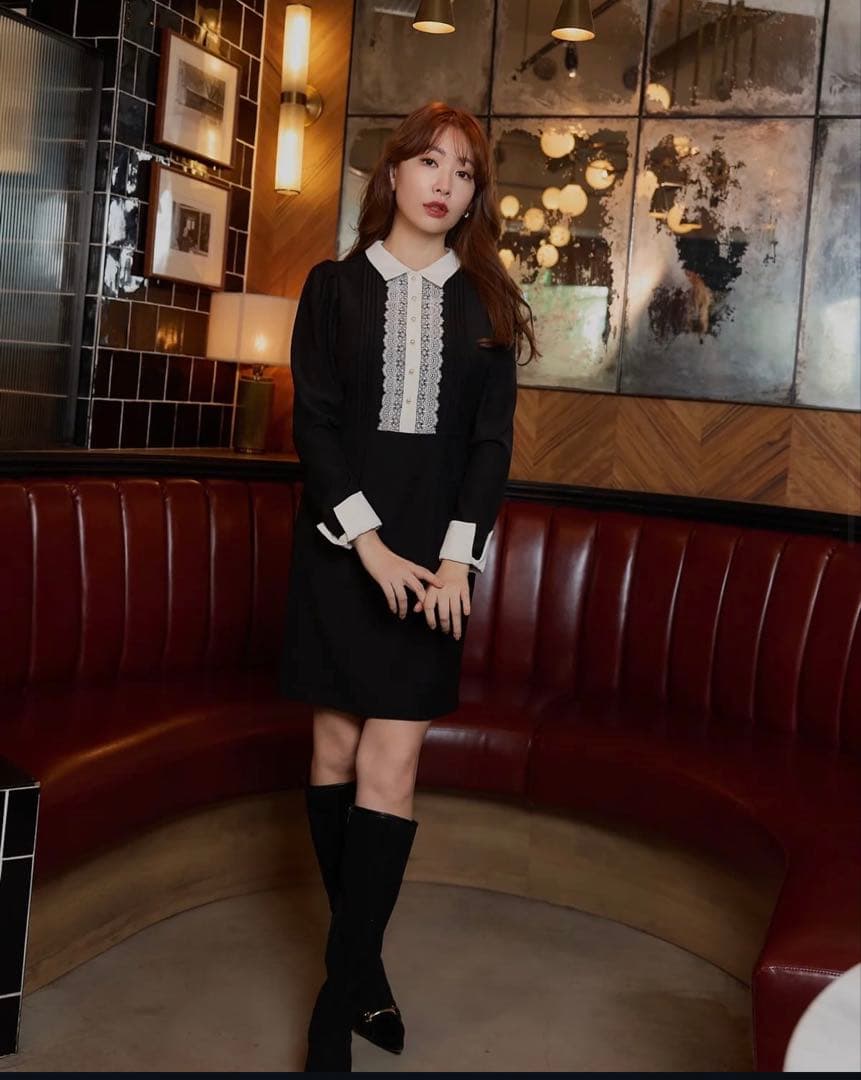 ワンピース her lip to Odette Lace Mini Dress