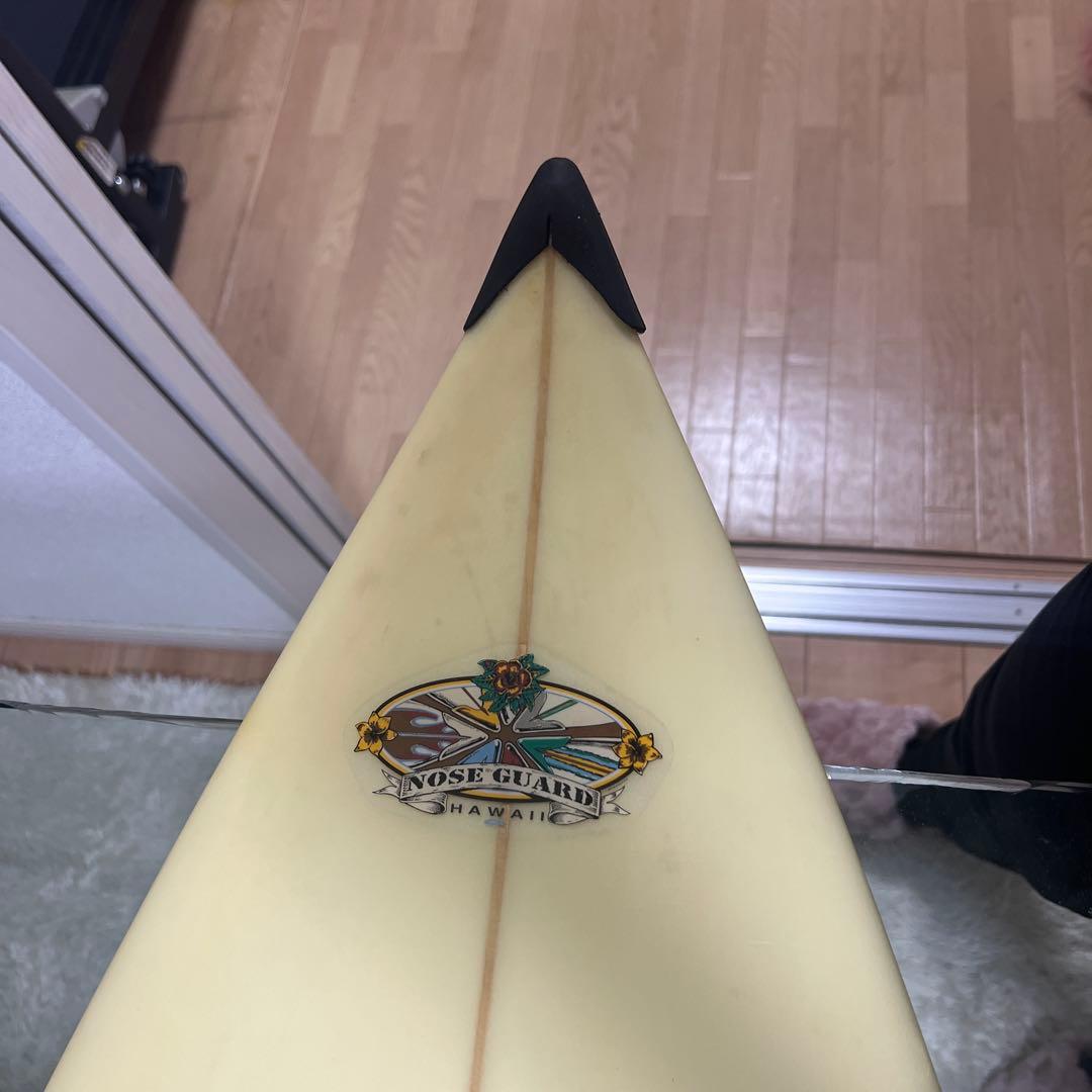 ショートボード 2フィン 赤黒グリップパッド