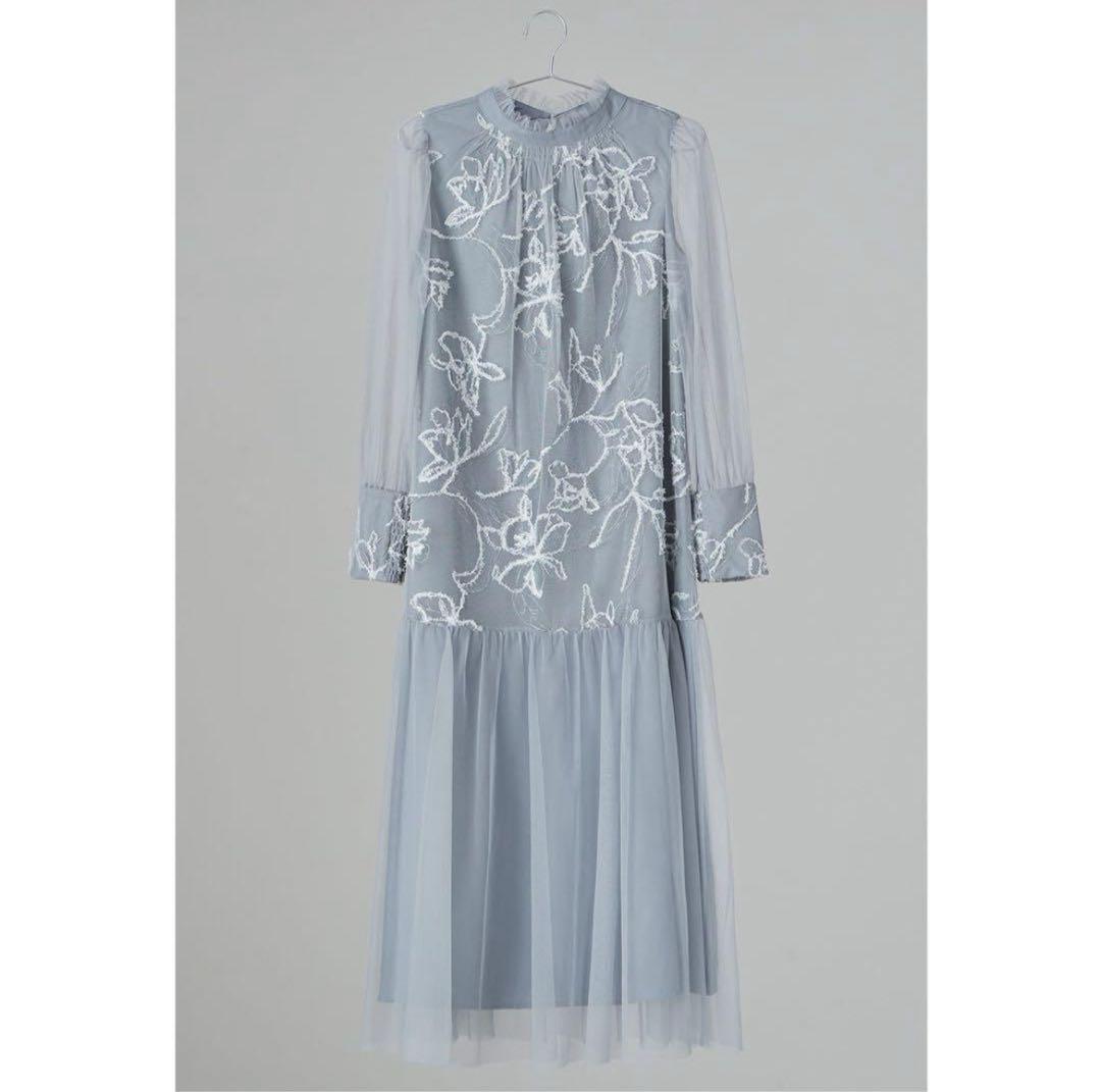 7★新品★ドリードール　フェザーフラワーチュールドレス　L