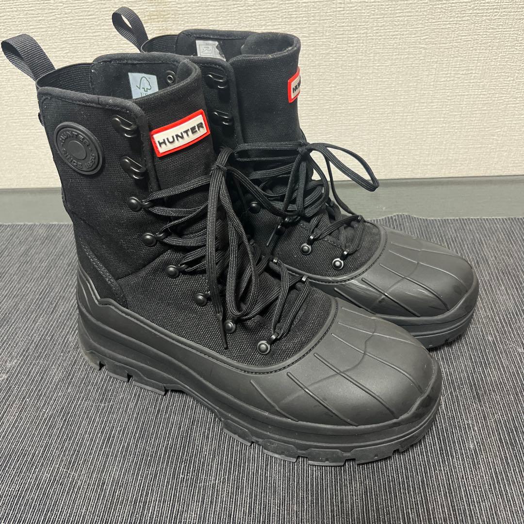 極美品！HUNTER エクスプローラーブーツ　レインブーツ　厚底　雨の日OK