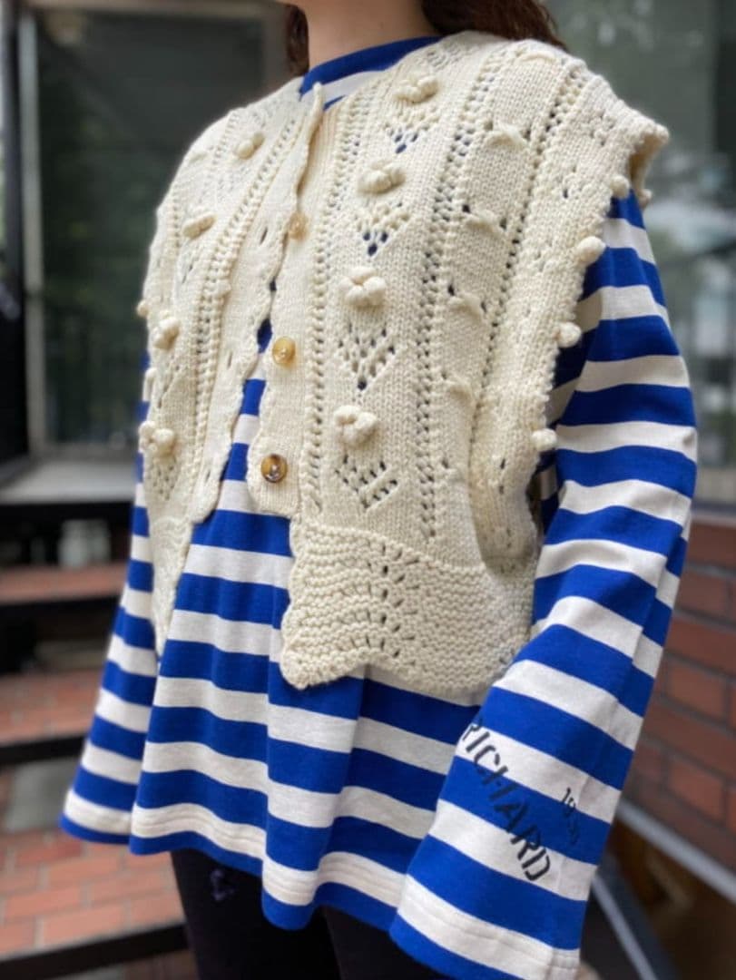 ビームスボーイ アランカーディガン ベスト