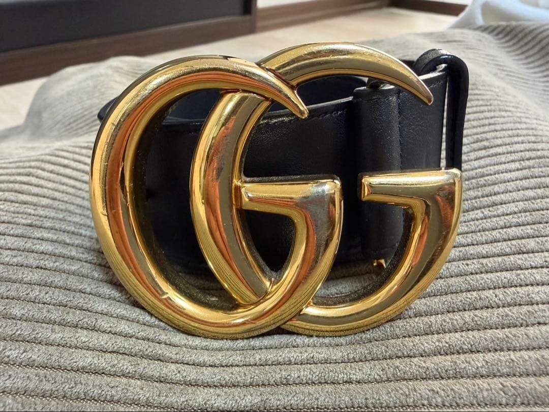 Gucci GGロゴ レザーベルト 黒