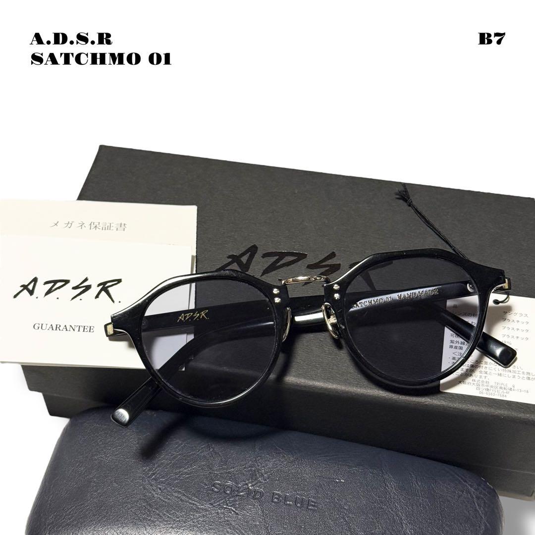 人気品！ A.D.S.R SATCHMO 01 サングラス ブラック シルバー