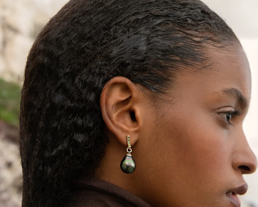 約17万円 MARIKO TSUCHIYAMA　タヒチアンパール シングルピアス