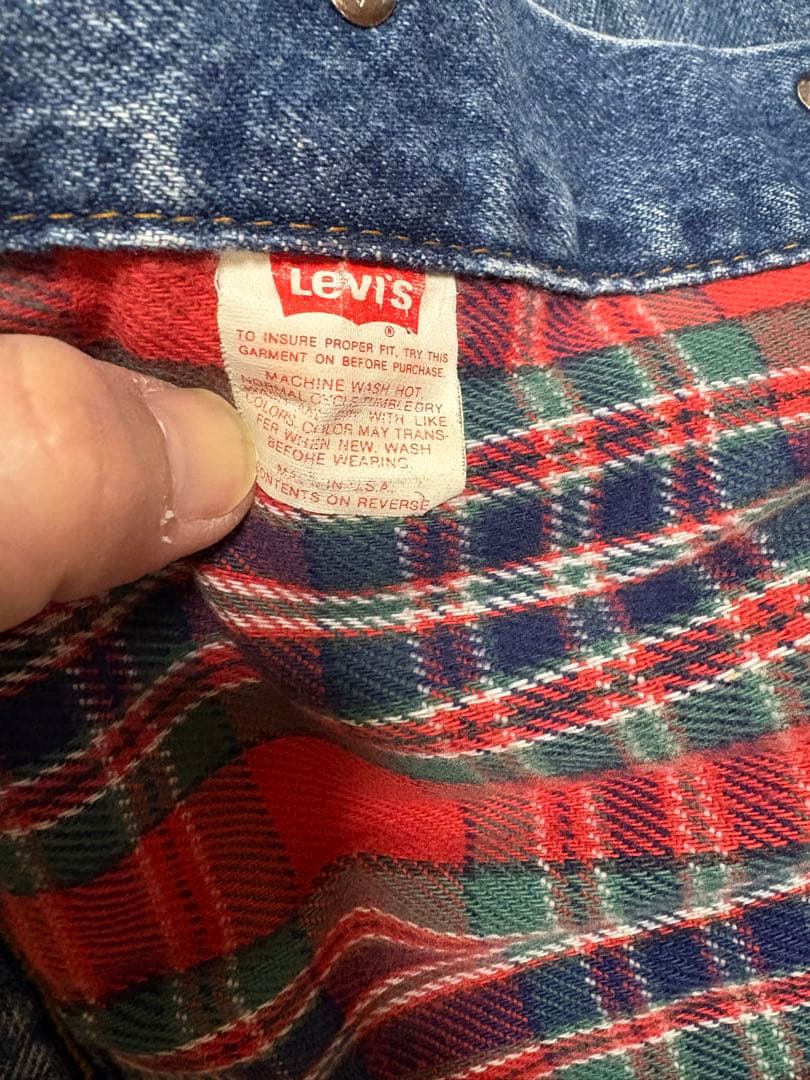 Levi's デニムジャケット L usa製 80s 70417 ネルライナー