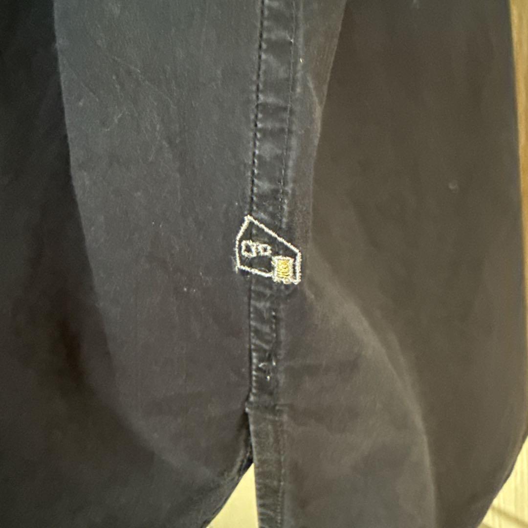 HUIS ハウス　タイプライタークロスビックシャツ　ネイビー　フリー　遠州織物