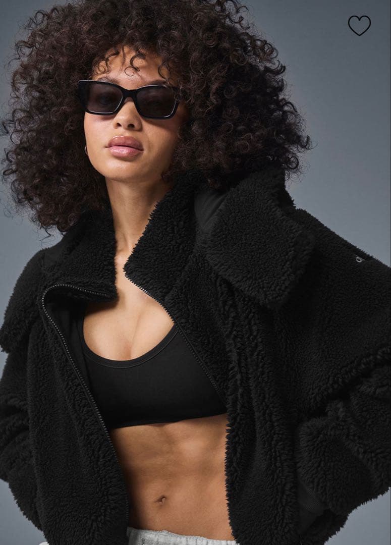 ジャケット・アウター Alo Yoga Foxy Sherpa Jacket - Black xs