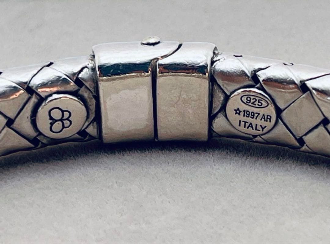 ボッテガヴェネタ　イントレチャート　バングル　シルバー　925