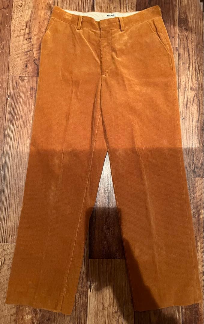 AURALEE オーラリー ウォッシュドコーデュロイスラックス ブラウン