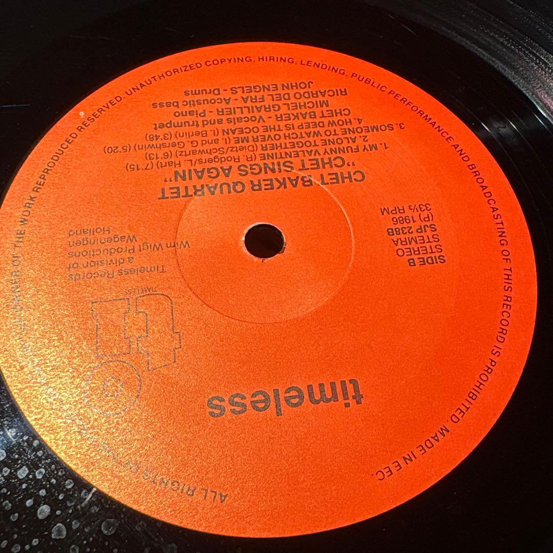 [レコード] Chet Baker Sings Again LP