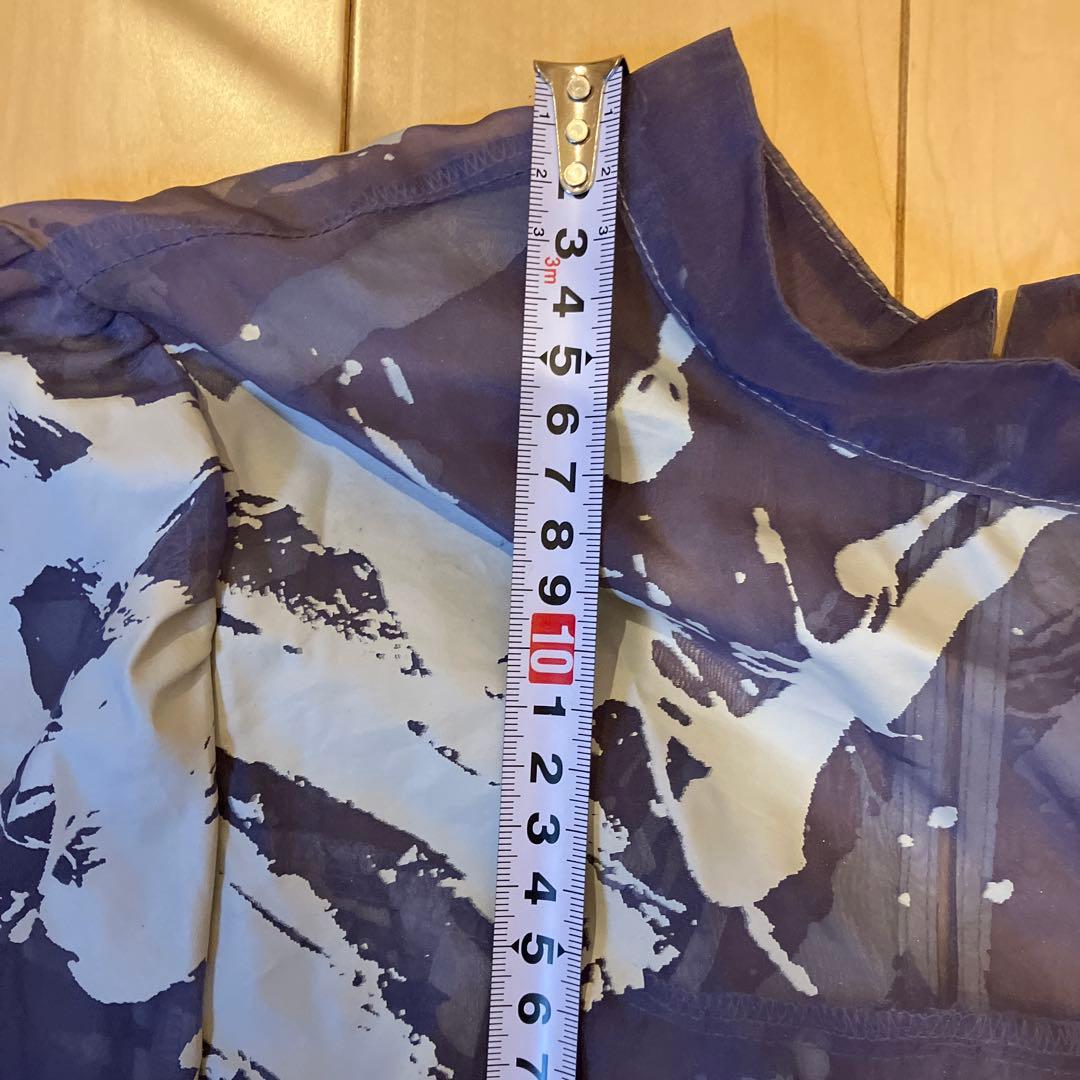 【即完売カラー】RUBBER PAINT ART SHEER DRESS M