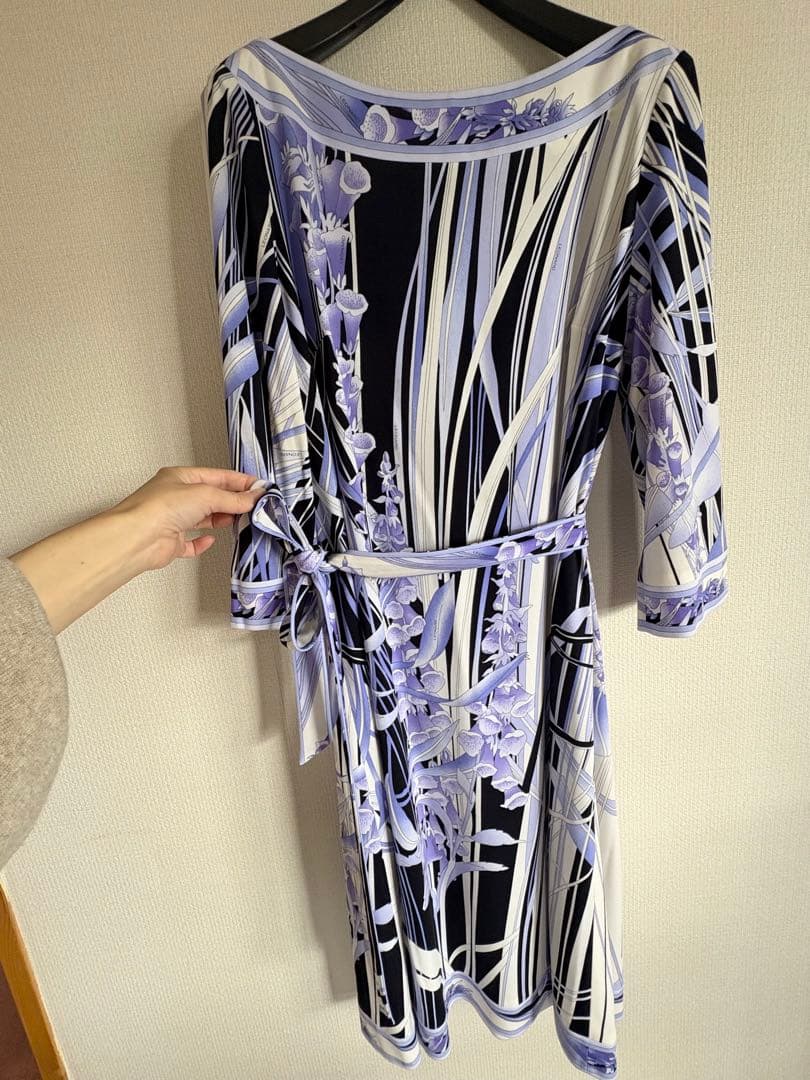 レオナール42サイズ七分袖ワンピース