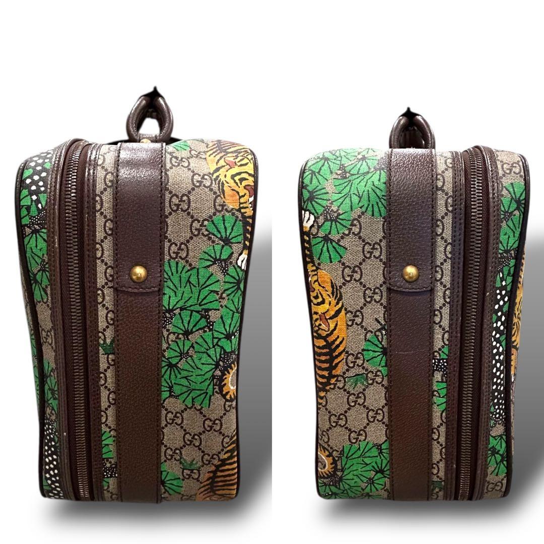未使用 希少 GUCCI グッチ トラベルバッグ タイガー ボストン 旅行カバン