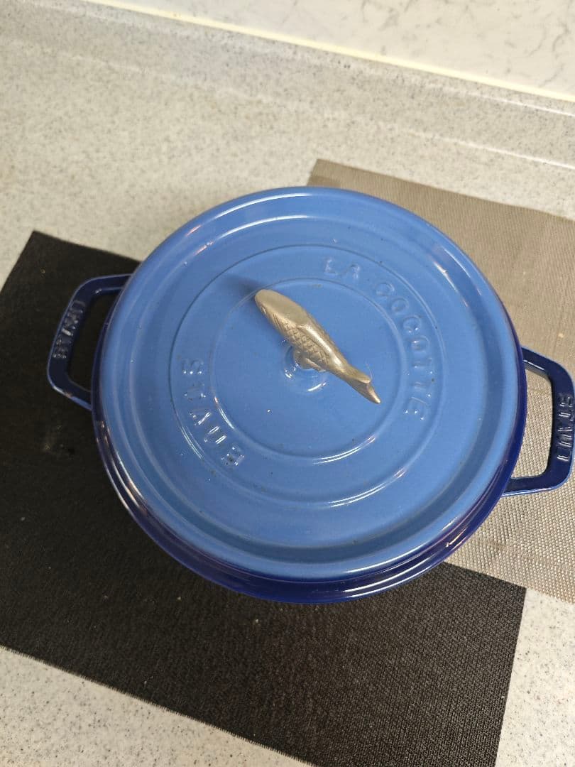 ストウブ鍋　ピコ・ココット ラウンド ロイヤルブルー　ストウブ 24cm