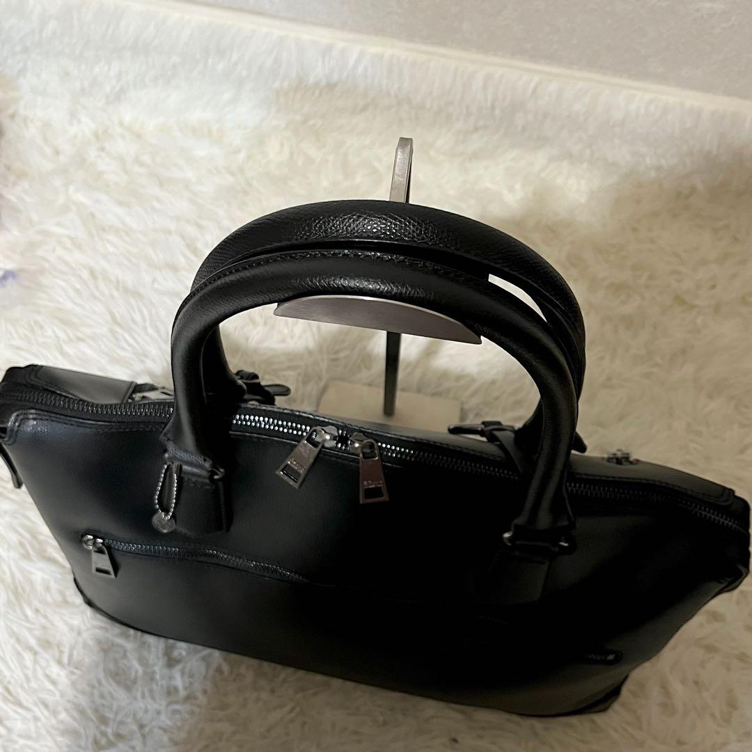 【未使用級】エフクリオ　ビジネスバッグ　レザー　2way ブラック