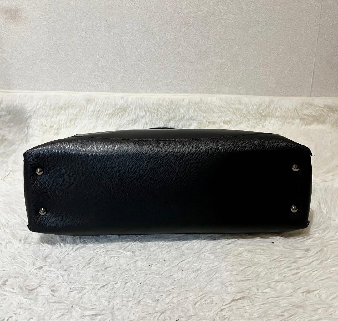 【未使用級】エフクリオ　ビジネスバッグ　レザー　2way ブラック