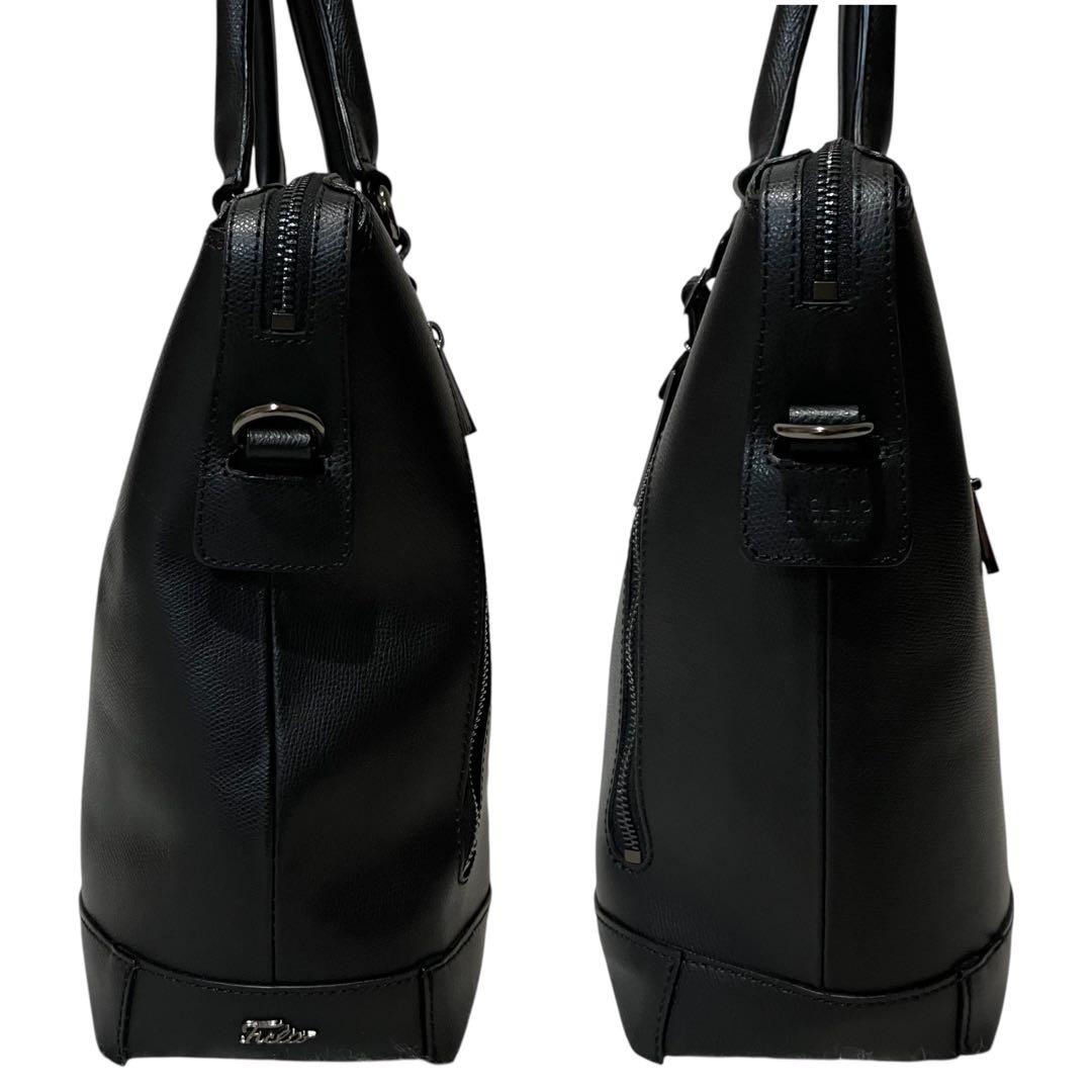 【未使用級】エフクリオ　ビジネスバッグ　レザー　2way ブラック