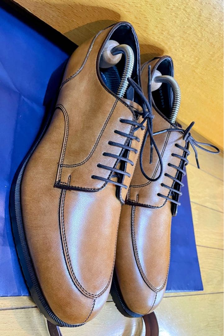 新品最終値下REGAL防滑茶リーガル皮革レザービジネスUチップシューズ24.5