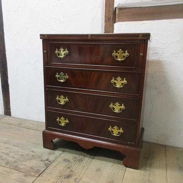 イギリス アンティーク 家具 ライティングチェスト 4段引き出し 6106c