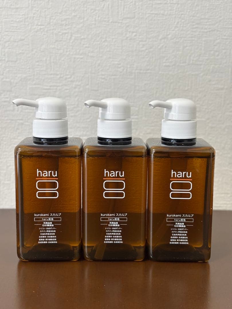 ①haru シャンプー 3本セット 500ml