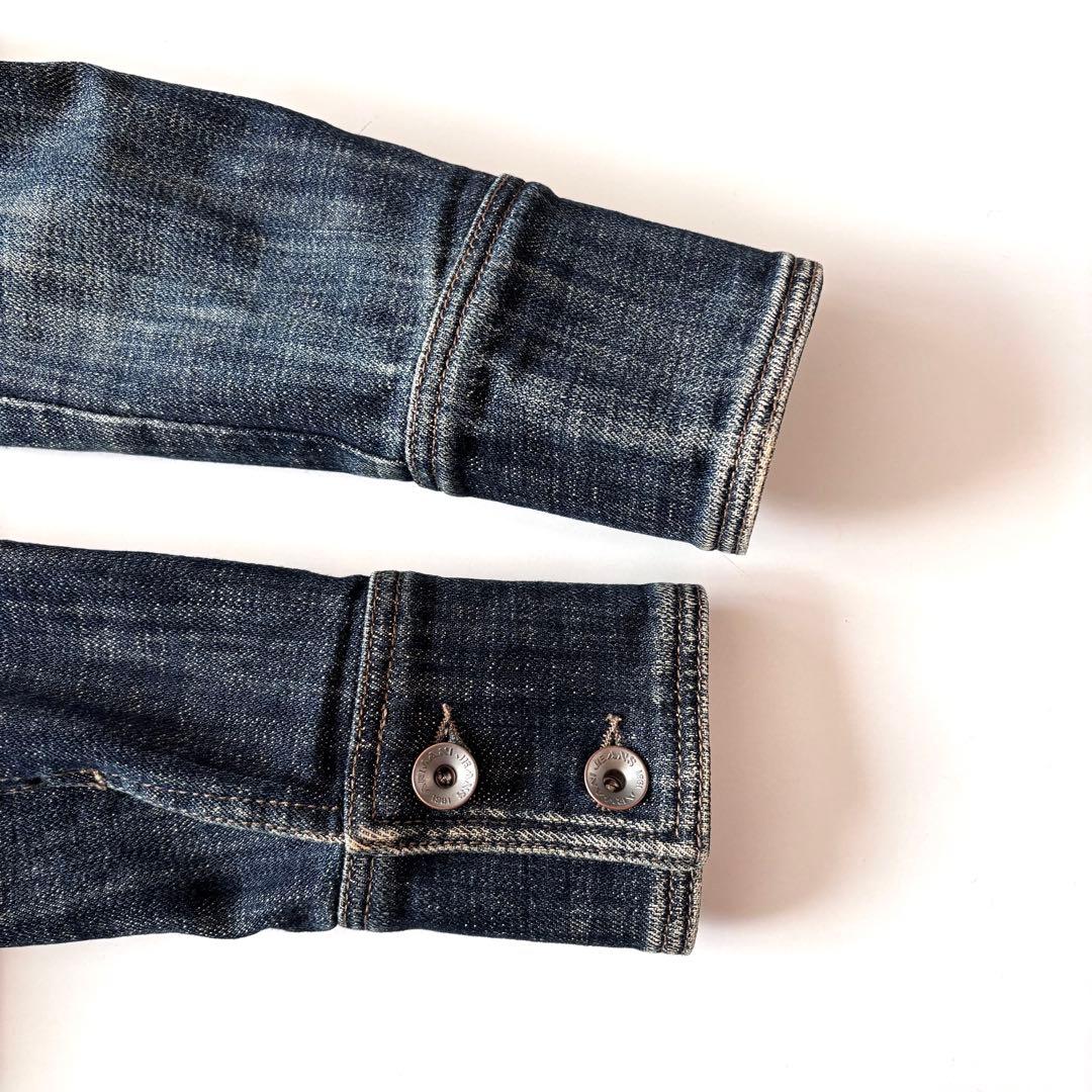 ARMANIアルマーニジーンズ♪ジャケット ダメージ加工デニム イタリア