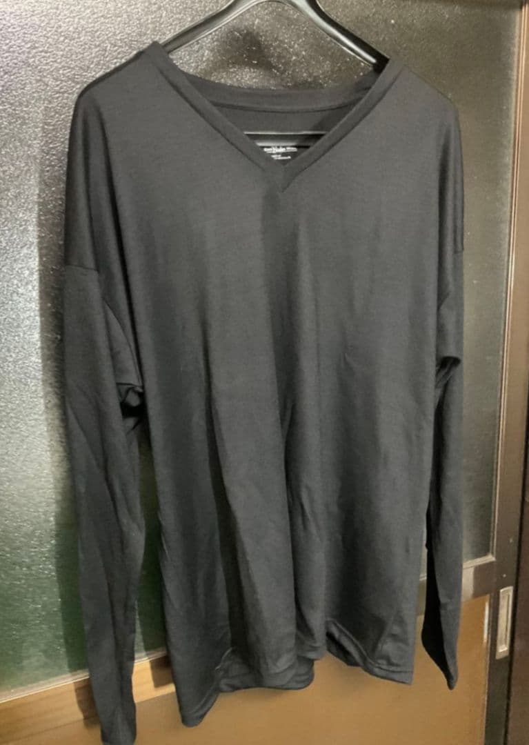 C*8様 MB　ハイエンド尾州ウール Vネック長袖カットソー 黒　非売品