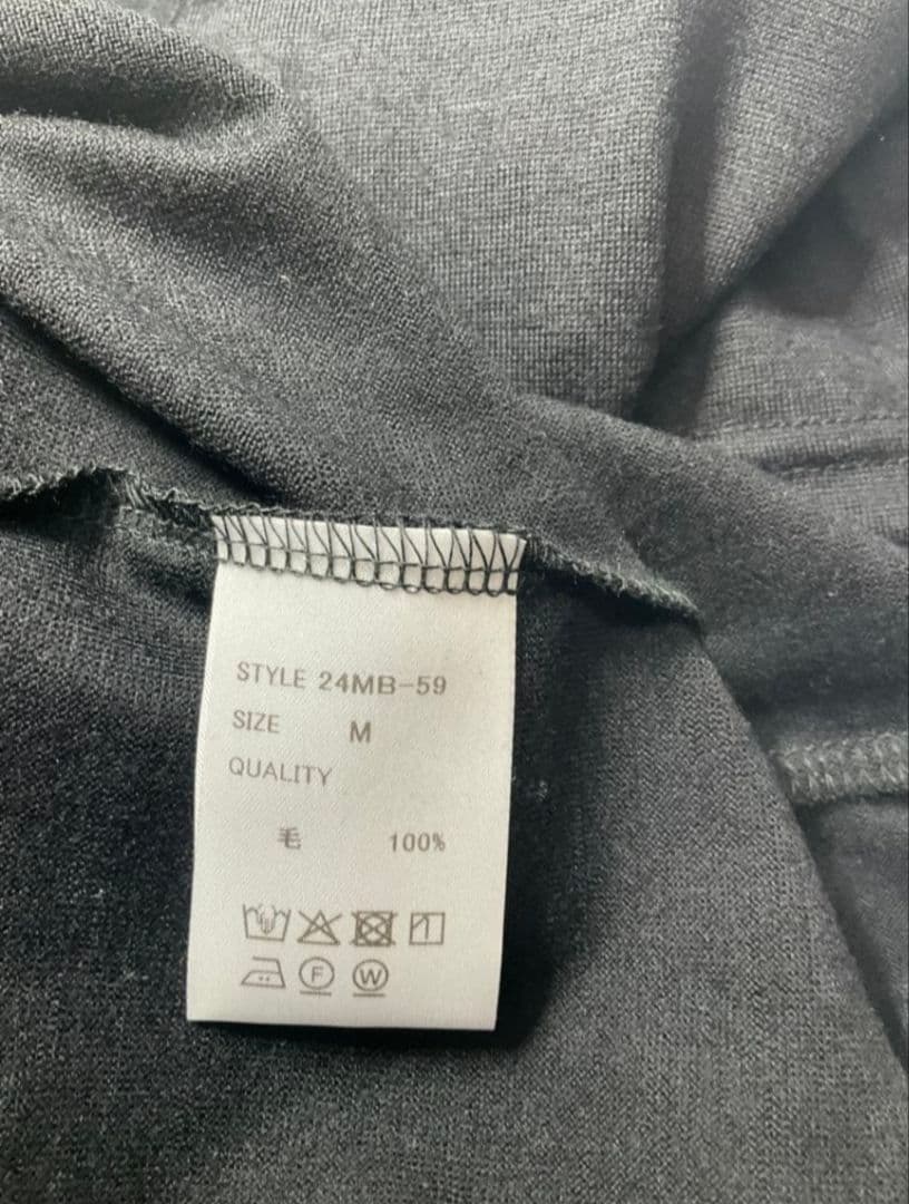 C*8様 MB　ハイエンド尾州ウール Vネック長袖カットソー 黒　非売品