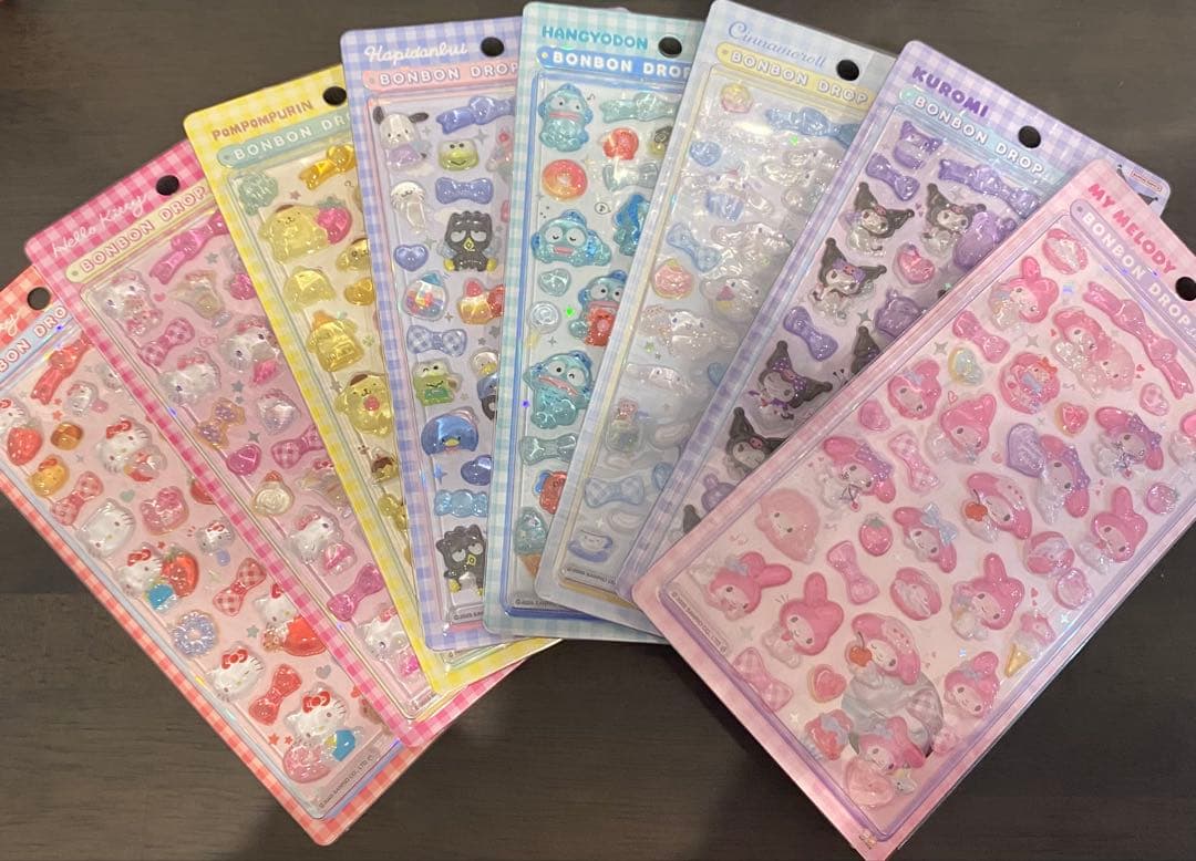 【正規品】【匿名配送】ボンボンドロップシール　サンリオ　第2弾　8種コンプリート