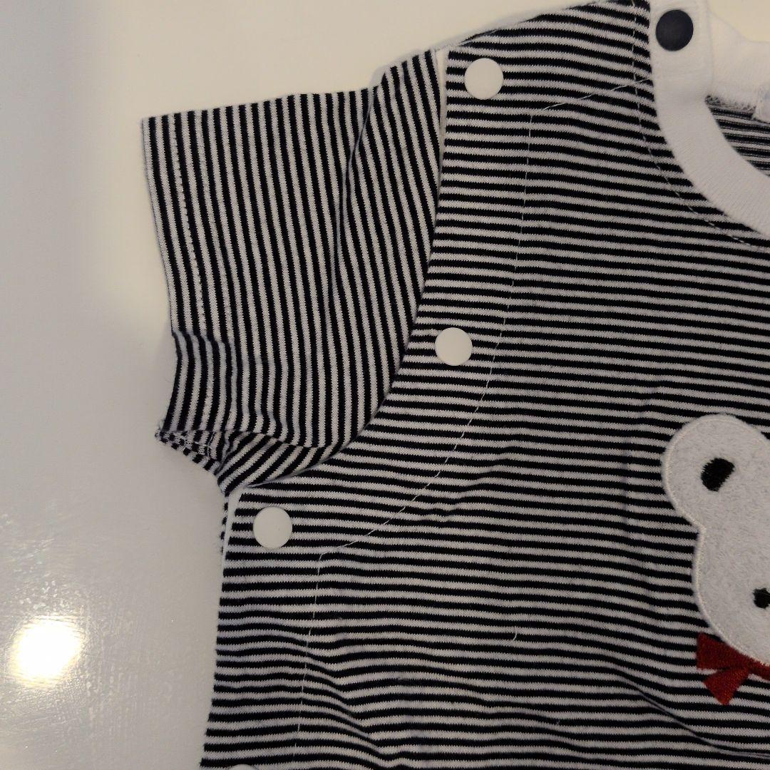 familiar クマ刺繍ロンパース 80cm　水通しのみ✨️