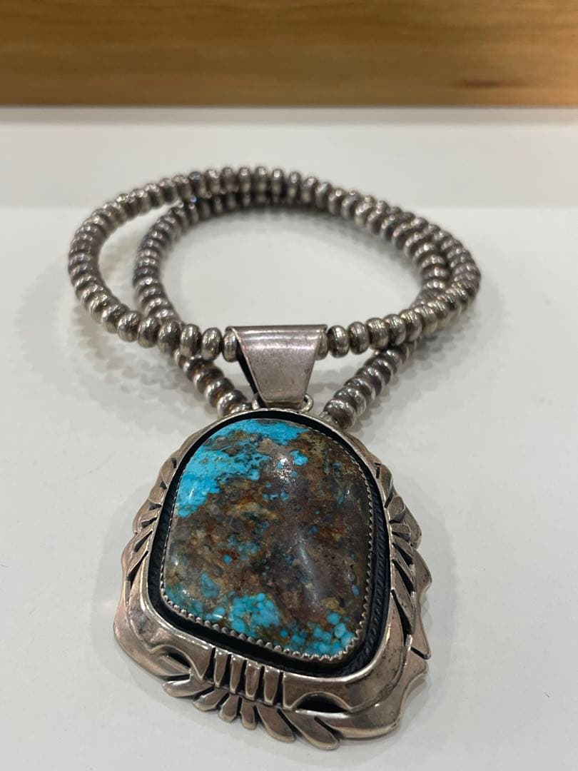 ナバホ族Danny Dale作ペンダント ターコイズ ネック