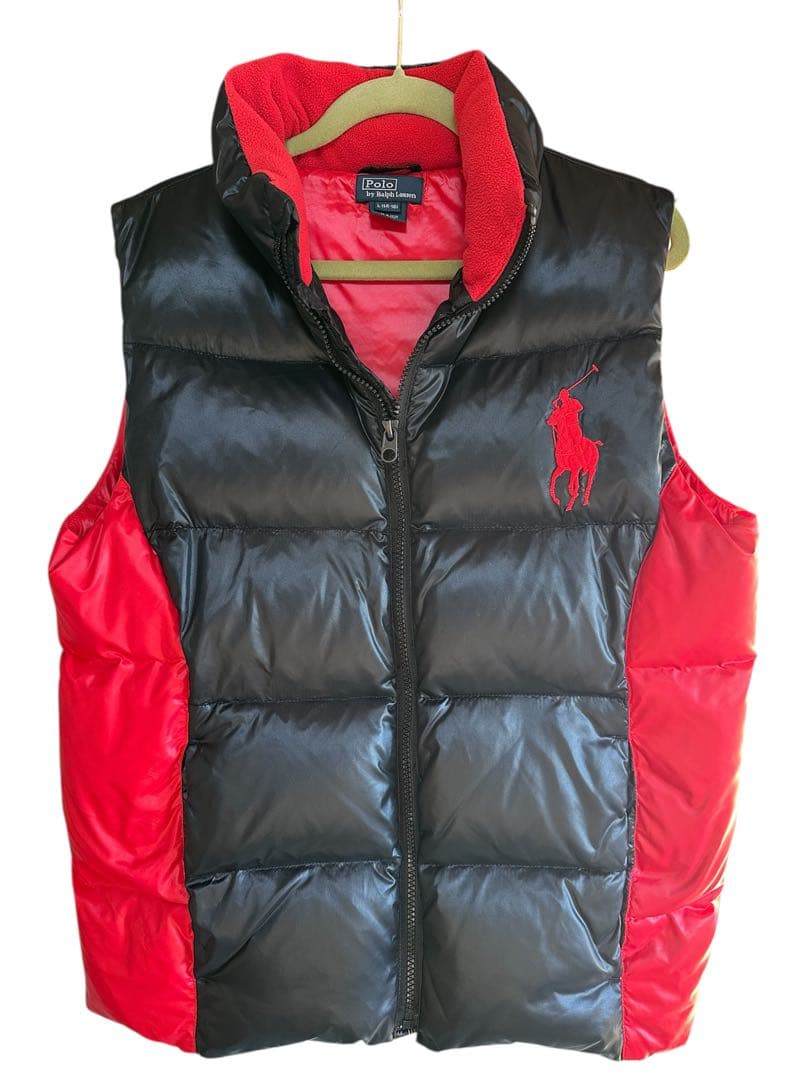 90s ポロラルフローレン　ダウンベスト　ビッグポロ