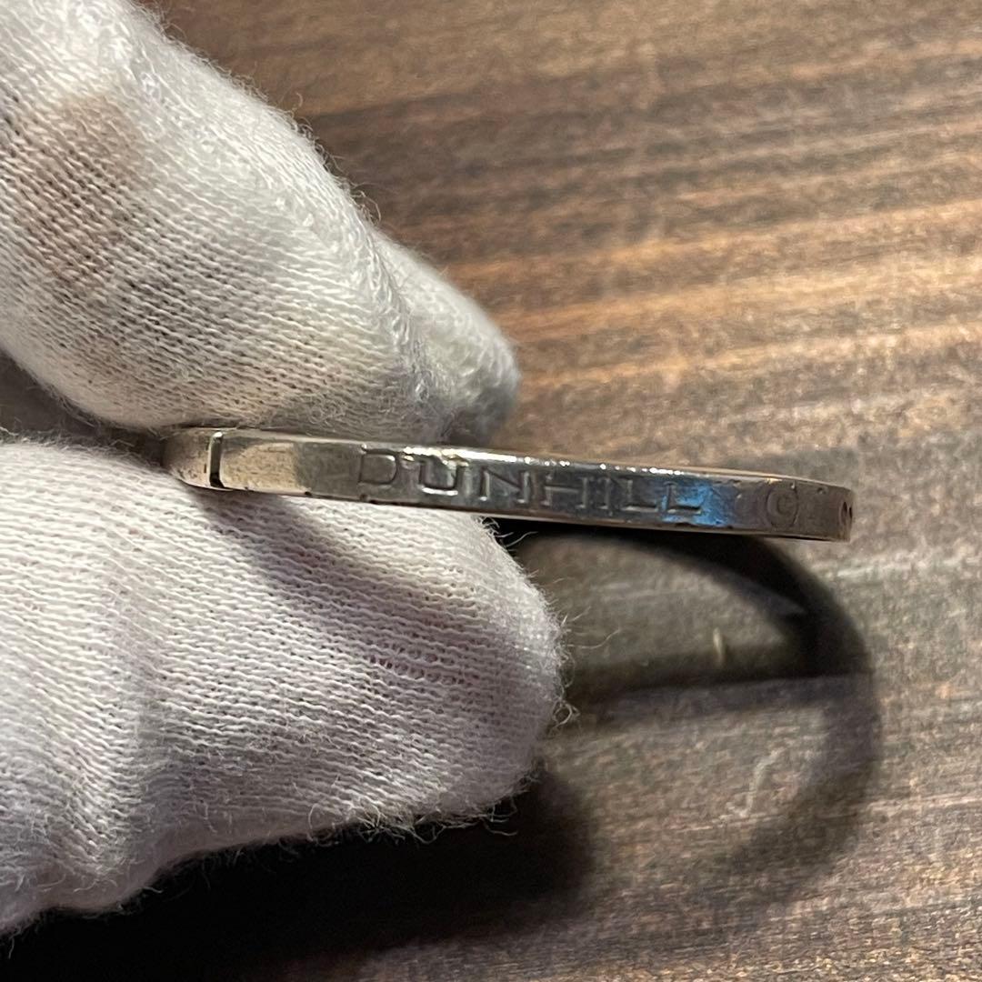 ダンヒル　dunhillシルバー製　dマークキーホルダー ケース付き