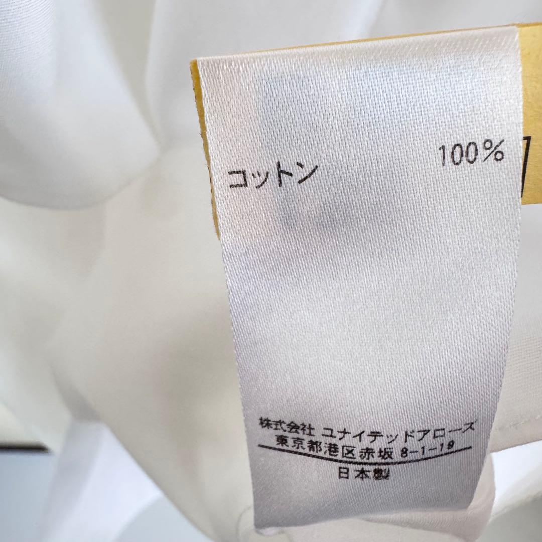 BLAMINKボウタイリボン コットンブラウス 白 ブラミンク クリーニング済