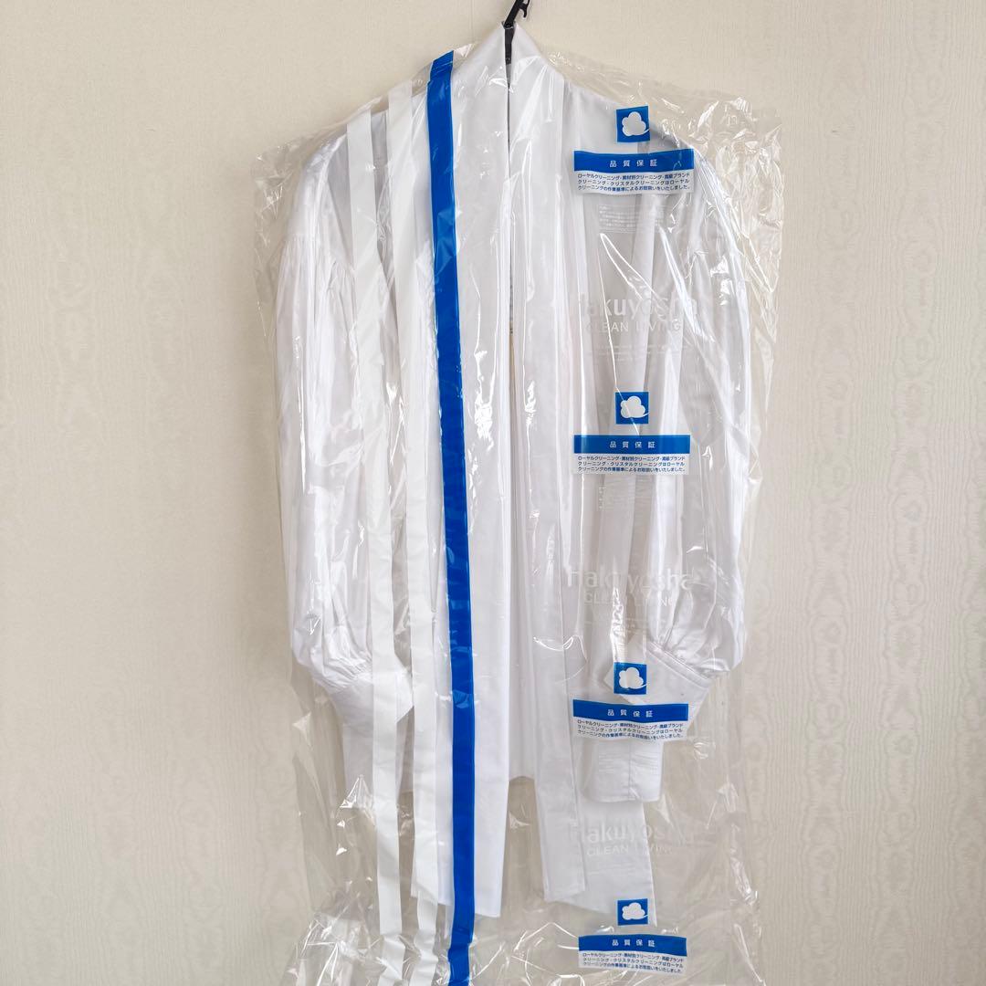 BLAMINKボウタイリボン コットンブラウス 白 ブラミンク クリーニング済