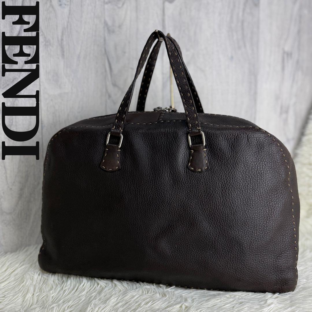 定価450000円♡ローマンカーフレザー♡FENDI フェンディ ボストンバッグ