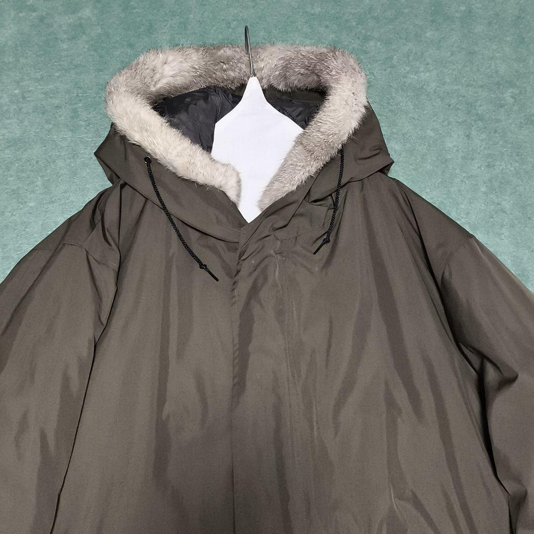 バーバリーブラックレーベル　モッズコート　裏地ノバチェック　ラビットファー