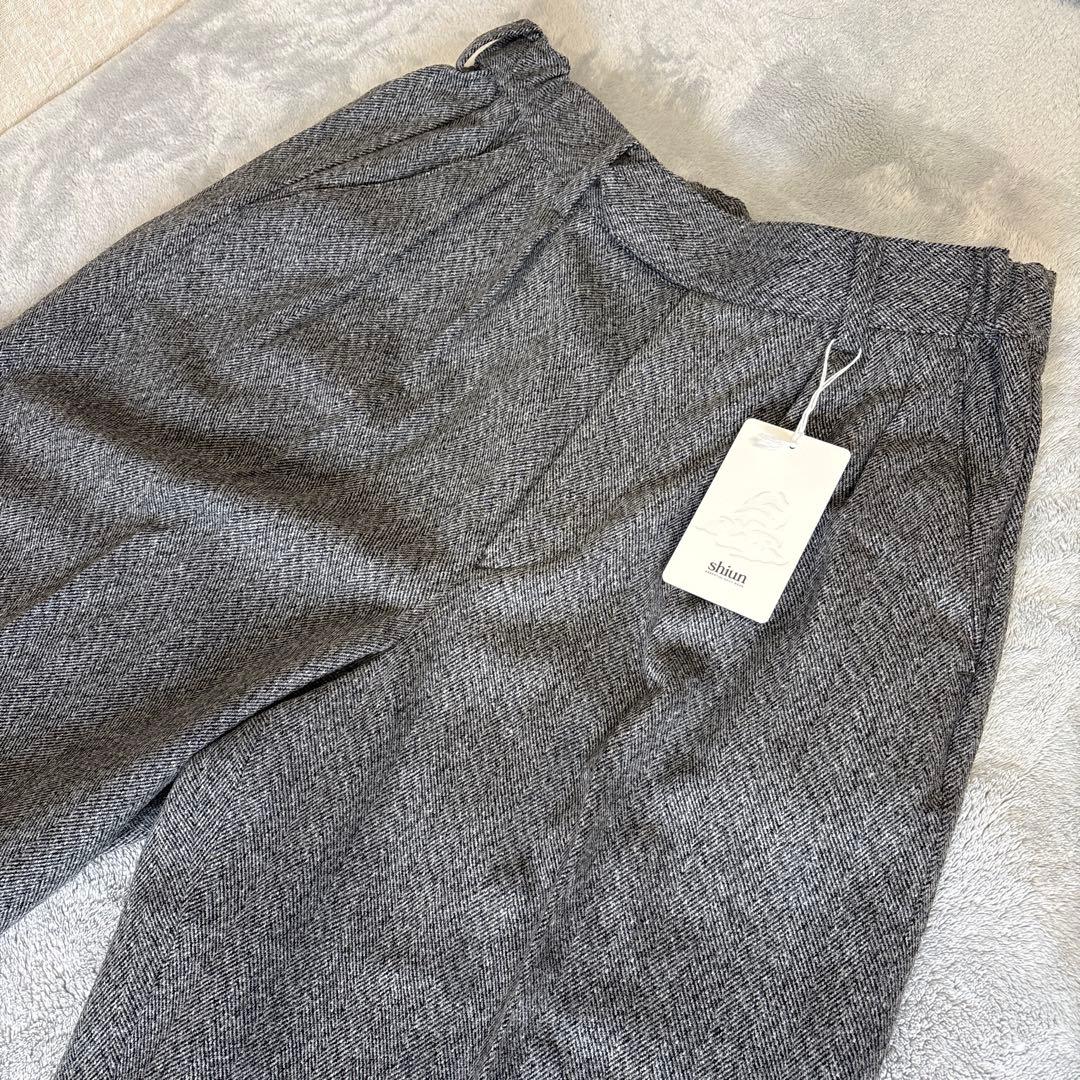 shiun TWEED STRAIGHT TROUSERS Sサイズ