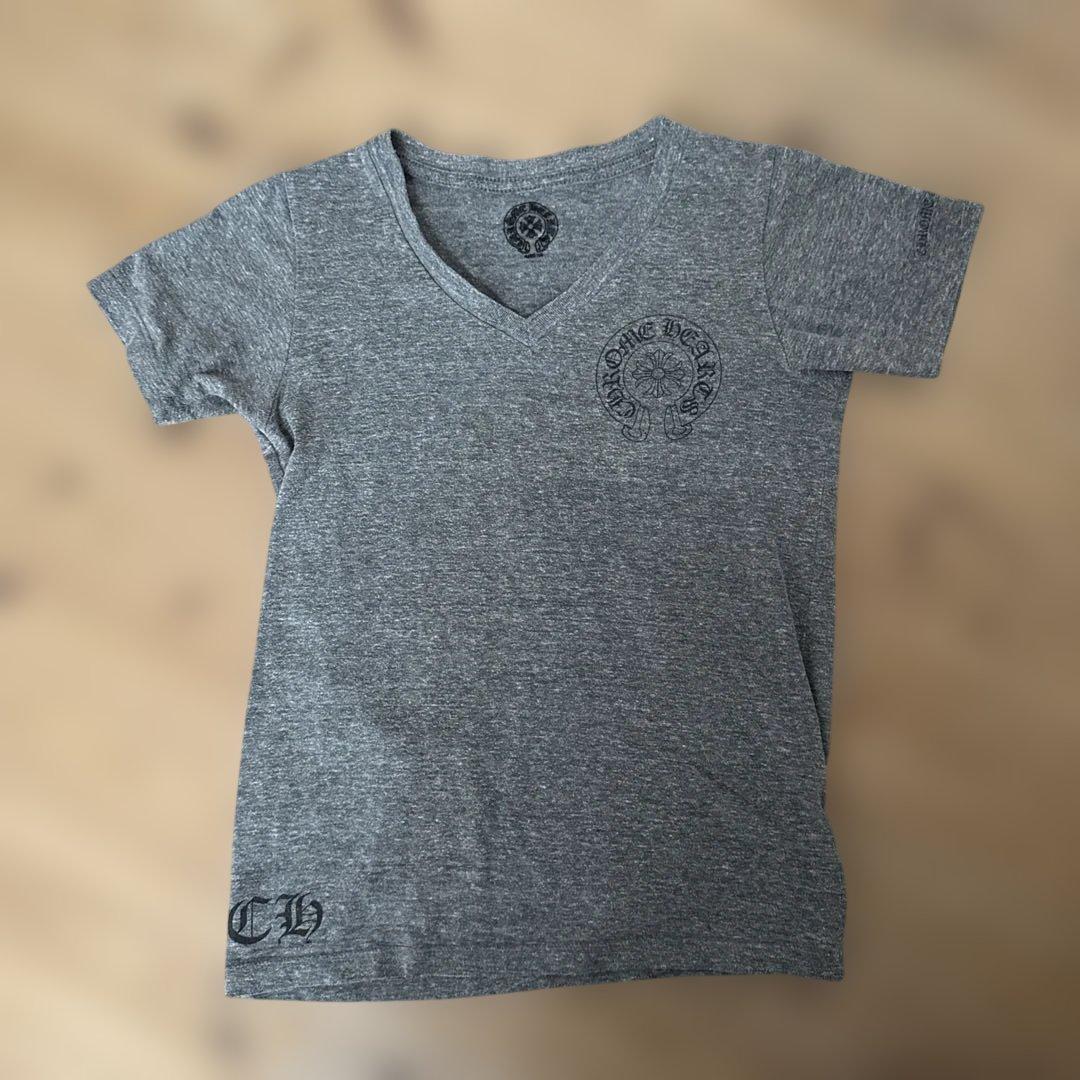 【超希少】Chrome Hearts グレー Vネック Tシャツ