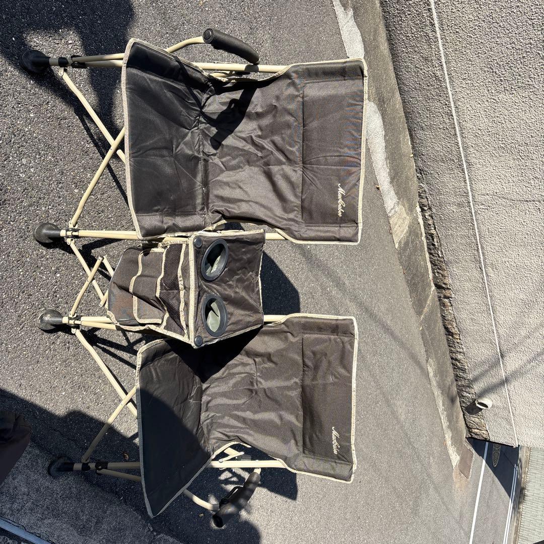 MacCaddy 2人用折りたたみチェア 黒