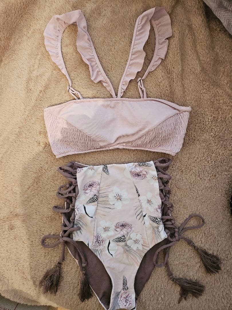 ALEXIA STAM フラワー ビキニ セット Sサイズ ピンク