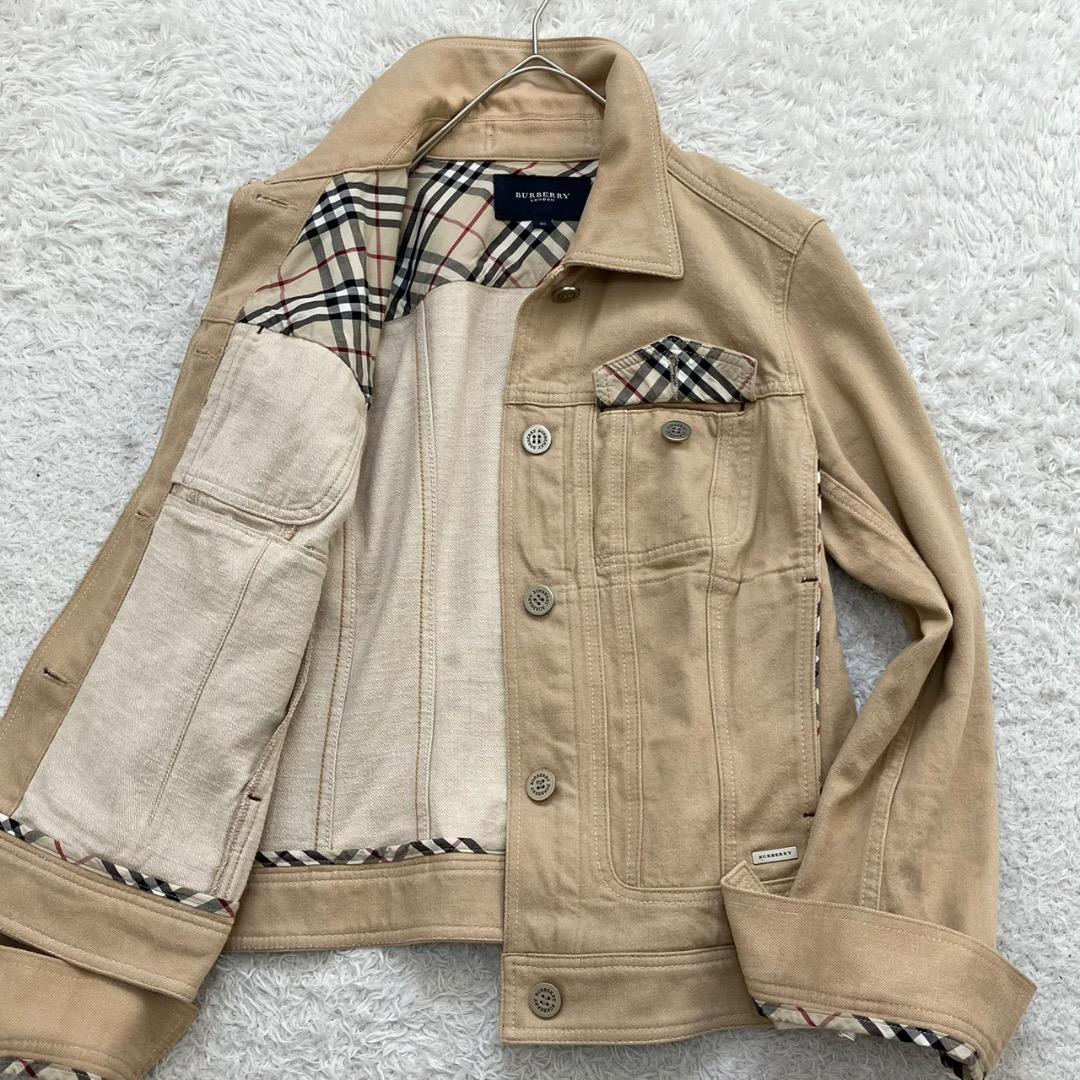 美品✨バーバリーロンドン デニムジャケット ノバチェック 大きいサイズ 46