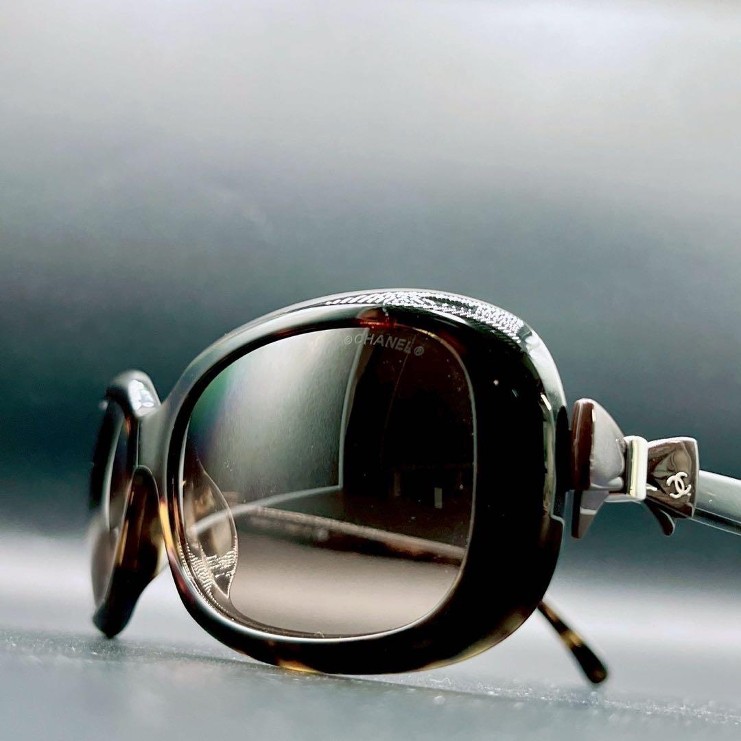 小物 CHANEL sunglasses eyewear ribbon brown