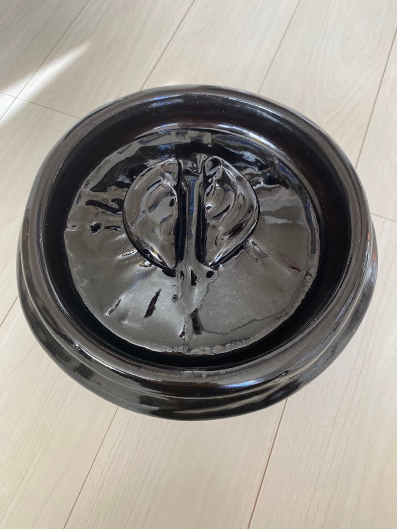 雲井窯　土鍋　五合炊き　鴨釉きまぐれ御飯鍋