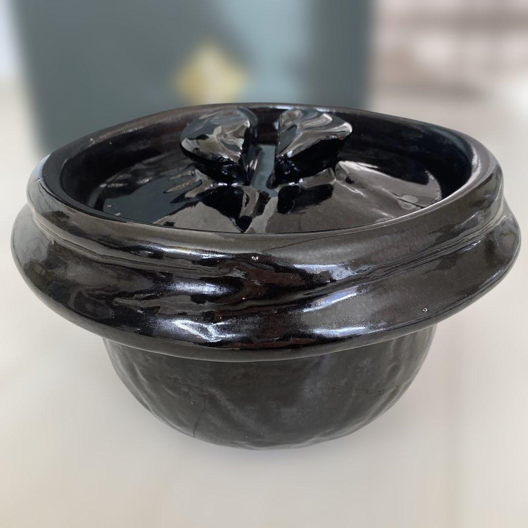 雲井窯　土鍋　五合炊き　鴨釉きまぐれ御飯鍋