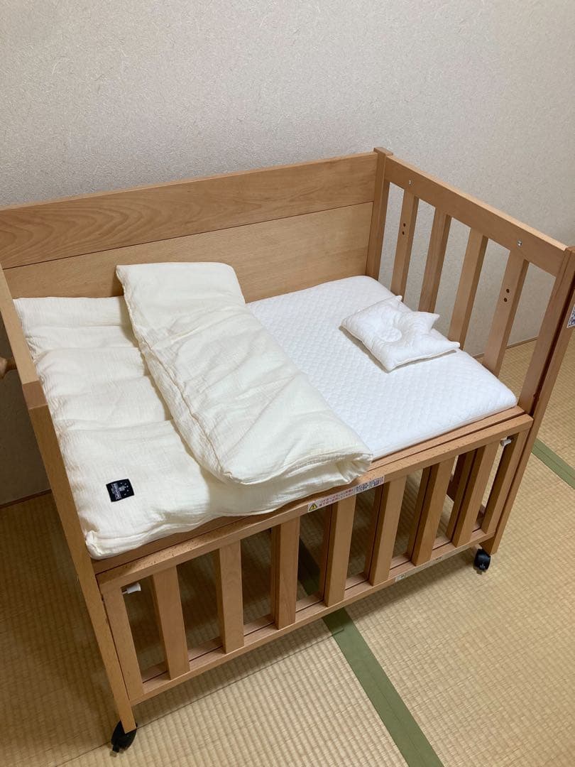 石崎家具 5wayベビーベッド、PUPAPUPO 布団セット付き