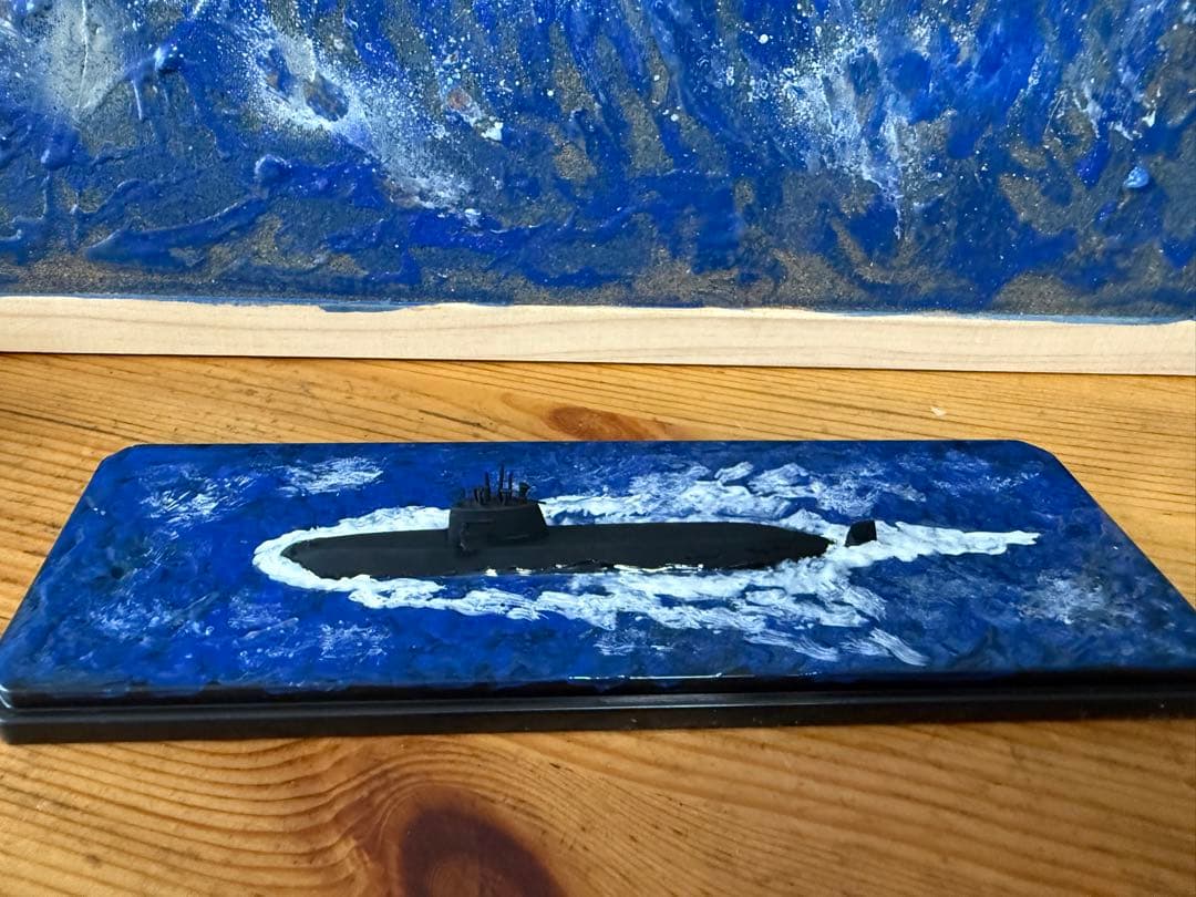 1/700 海上自衛隊おやしお型潜水艦メタルキット完成品ジオラマ