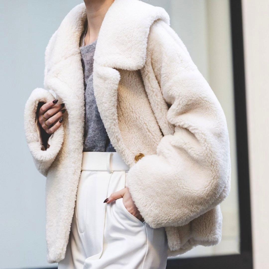 NOBLEスノーボアビッグカラーコート