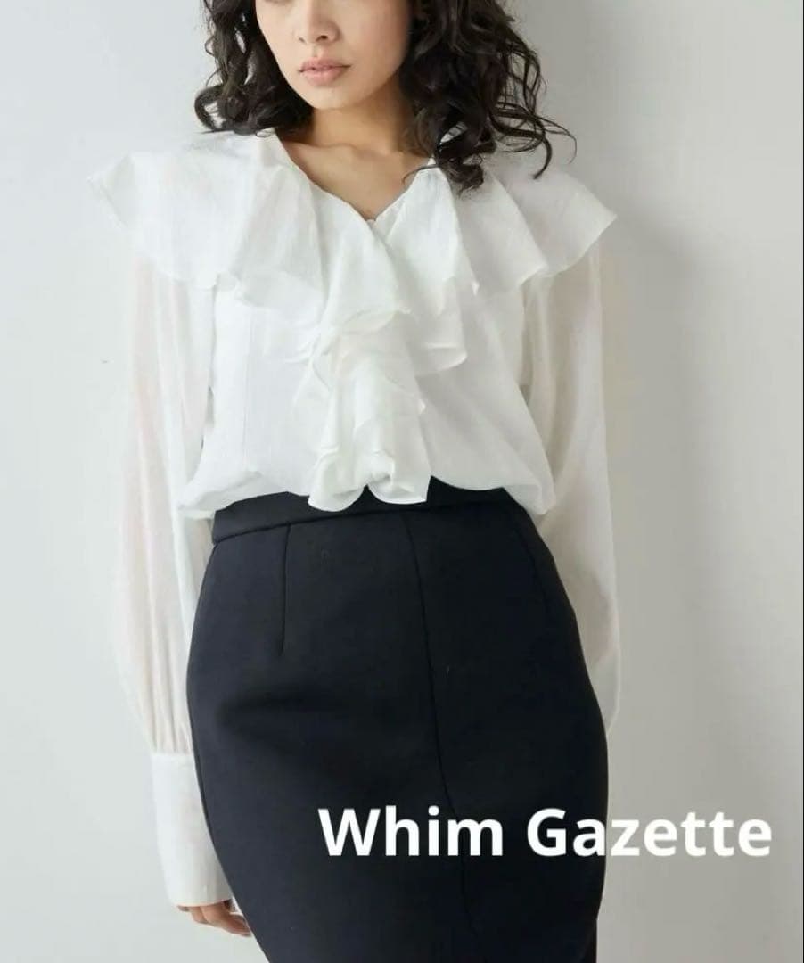 Whim Gazette ウィムガゼット　カスケードフリルブラウス