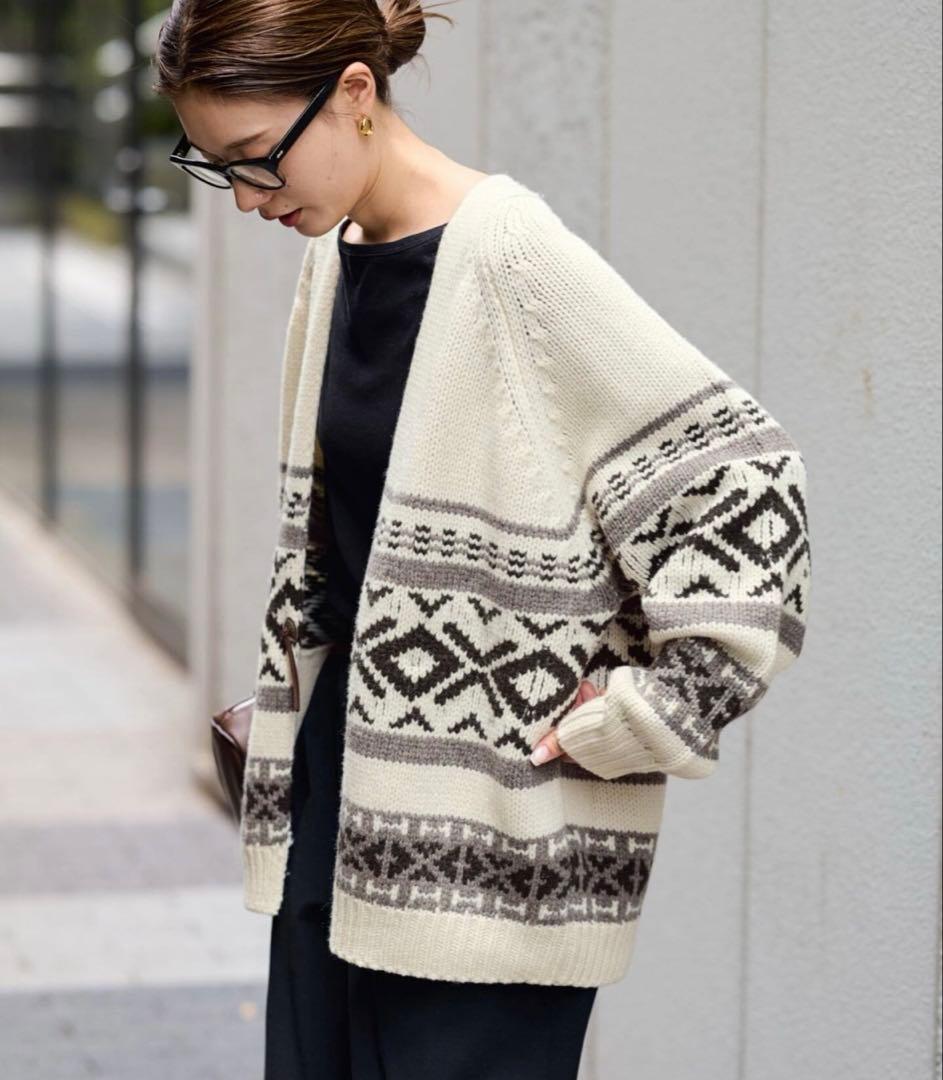 RA★43FRAMeWORK ジャガードカーディガン　未使用